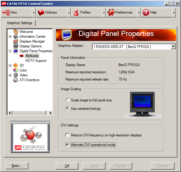 catalyst control panel